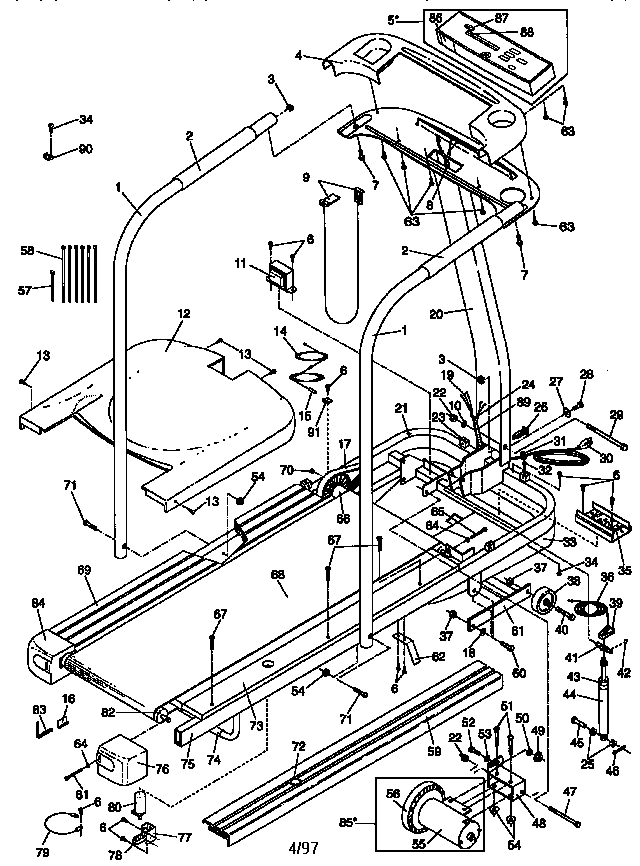 Weslo WLTL87552 unit parts diagram