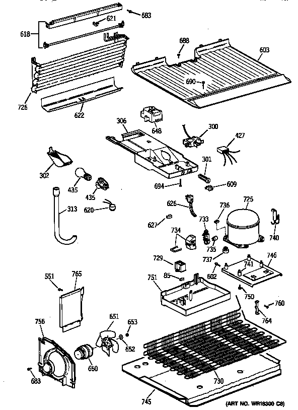 GE TBJ14JAXLRAD unit parts diagram