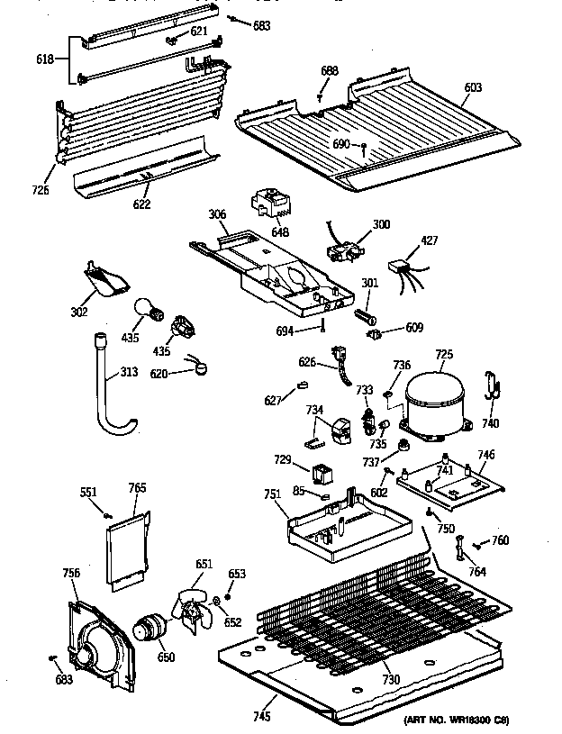 GE TBJ14JAXLRWH unit parts diagram