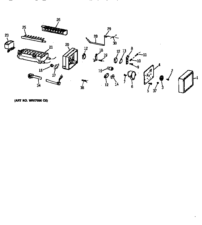 GE TFT25JWYDAA icemaker wr30x0318 diagram
