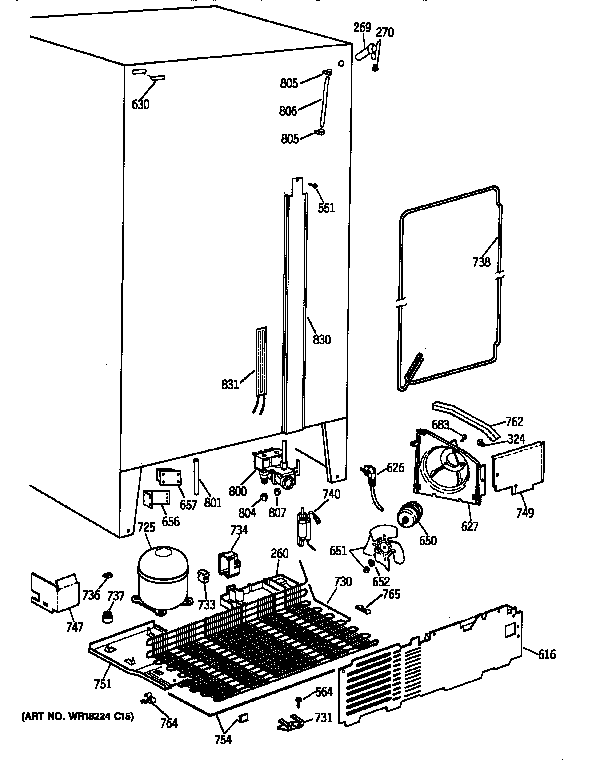 GE TFX24PRXDWW unit parts diagram
