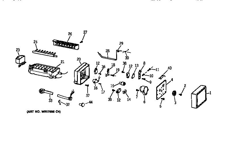 GE TFX24PRXDWW icemaker wr30x0303 diagram
