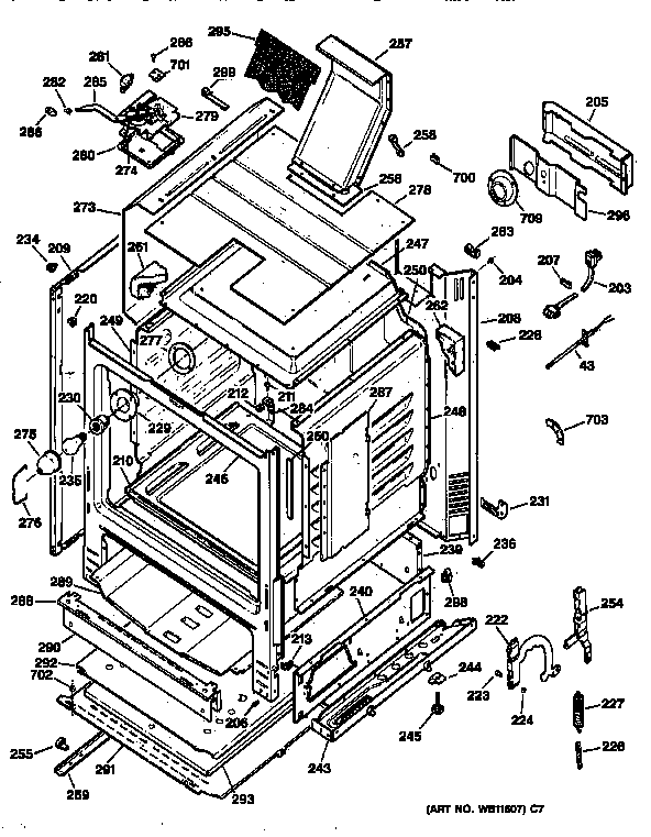 GE JGBP30AEW1AA body parts diagram