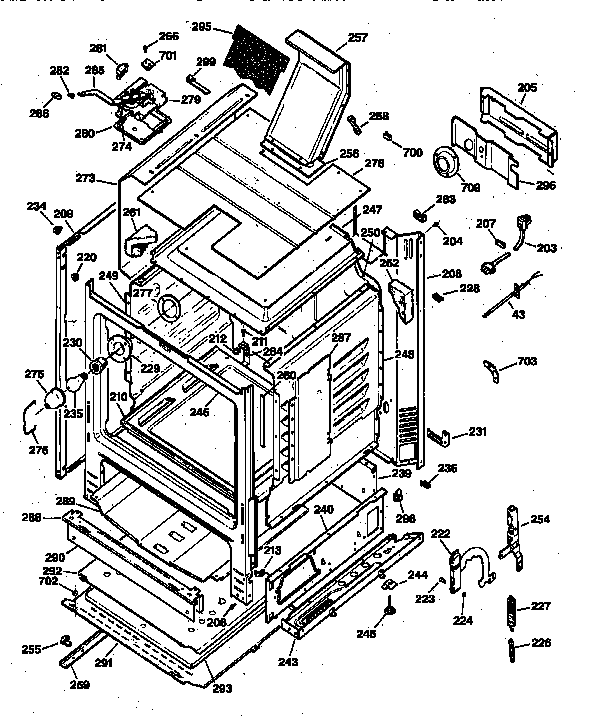 GE JGBP30BEW1AD body parts diagram