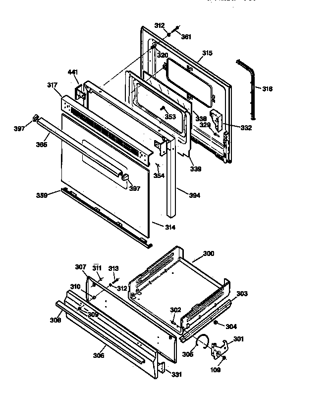 GE JGBS20WEW2WW door & drawer parts diagram