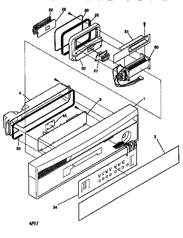 Frigidaire FDB837GFS0 control panel diagram