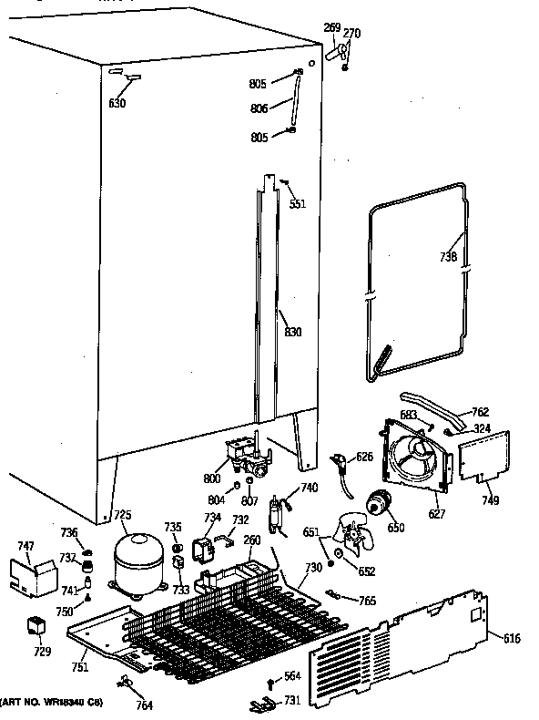 GE TFX22JWYDAA unit parts diagram