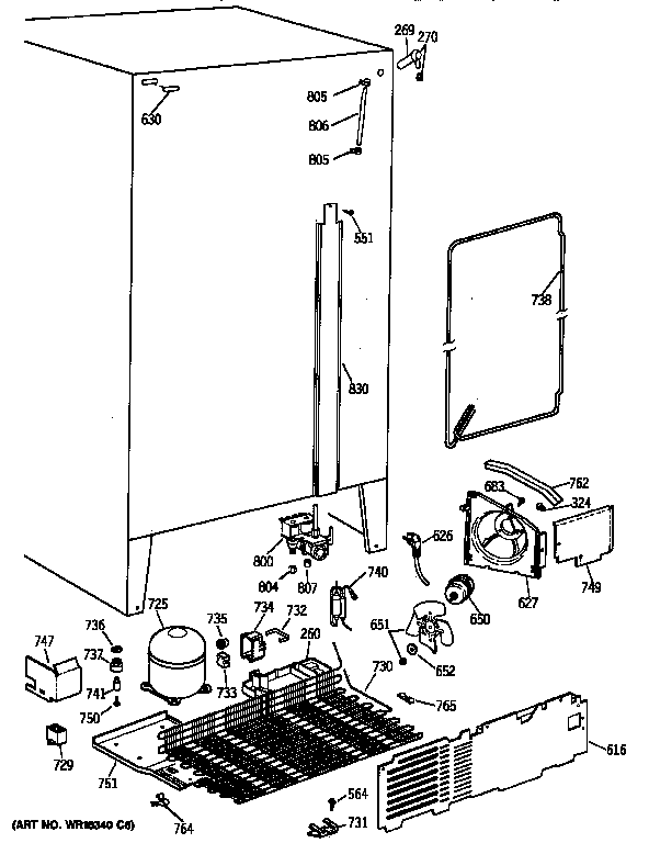 GE TFX22JWYDWW unit parts diagram