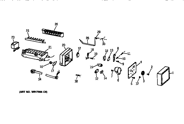 GE TFX22JWYDWW icemaker wr30x0318 diagram