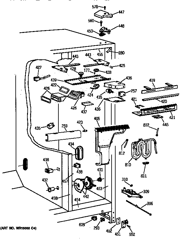GE TPG21KRYAWS fresh food section diagram