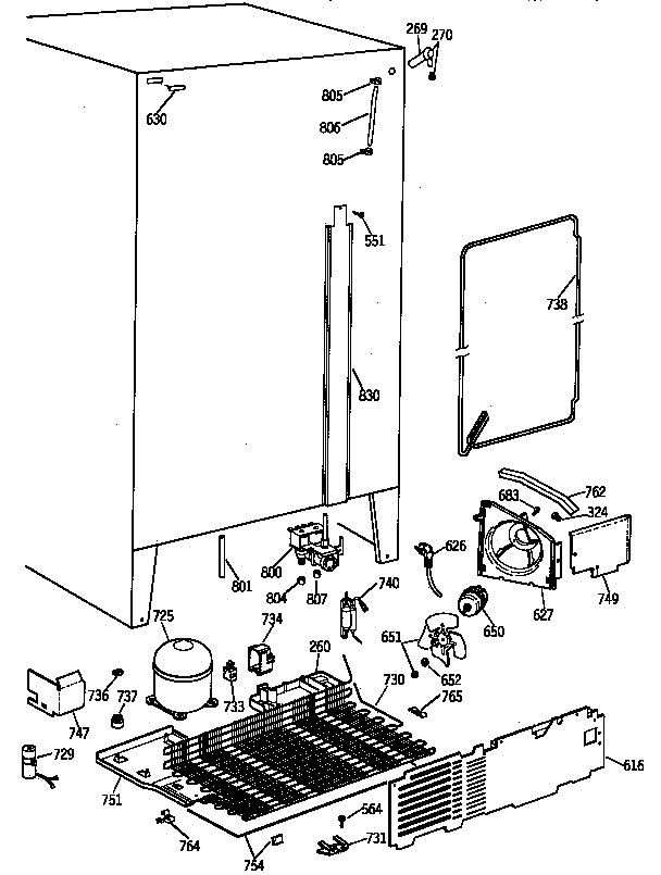 GE TPG21KRYAWW unit parts diagram