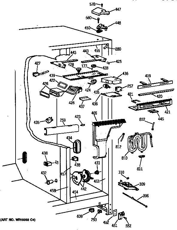 GE TPG21JRYAWW fresh food section diagram