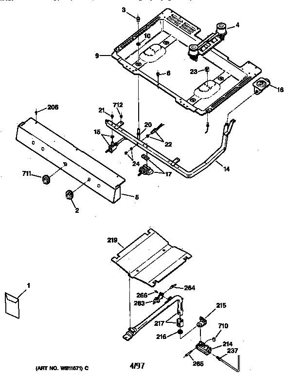 GE JGBS04PPW1AD gas & burner parts diagram