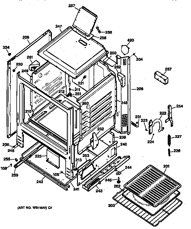 GE JGBS04PPW1AD body parts diagram
