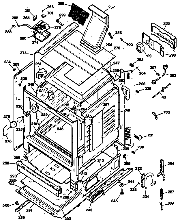 GE JGBP34WEW1WH body parts diagram