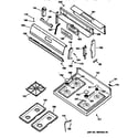 GE JGBP35AEW1AA cooktop diagram