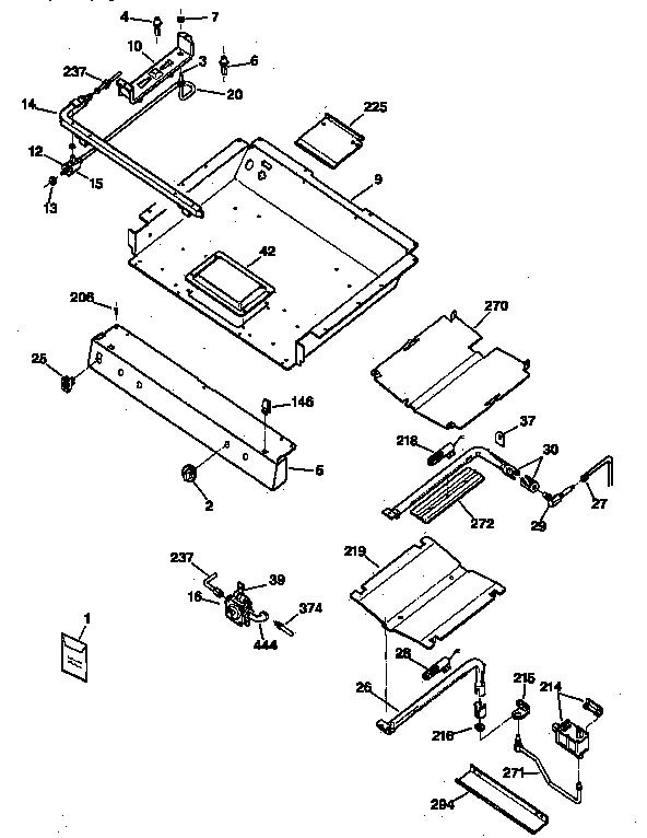 GE JGBP27BEW1WH gas burner parts diagram