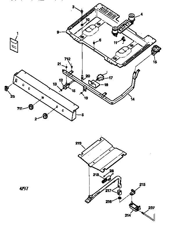GE JGBS07PEW1WW gas & burner parts diagram
