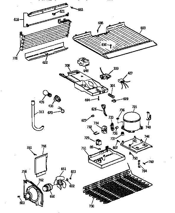 GE TBT16JAXPRWH unit parts diagram