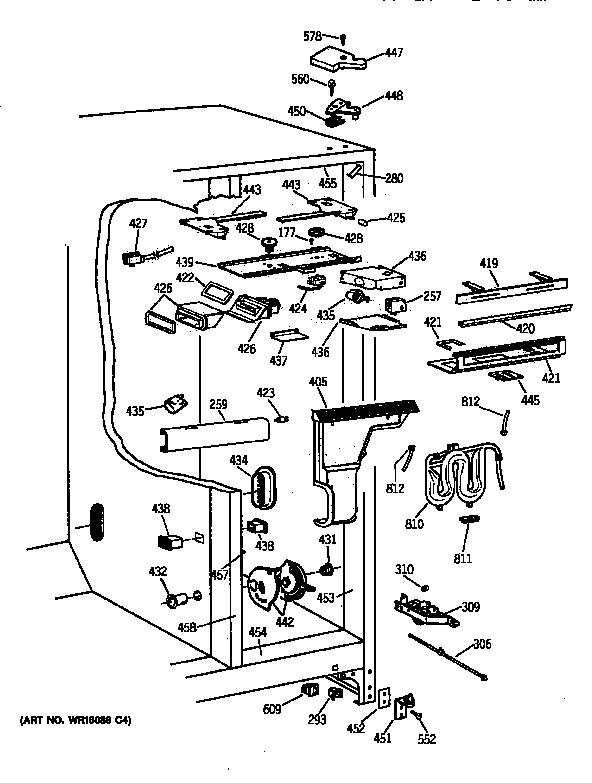 GE TPG21JRYDWW fresh food section diagram