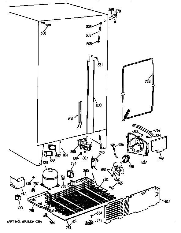GE TFG25PRYDWW unit parts diagram