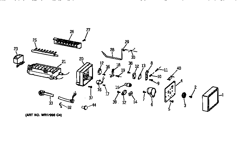 GE TFG25PRYDWW icemaker wr30x0303 diagram
