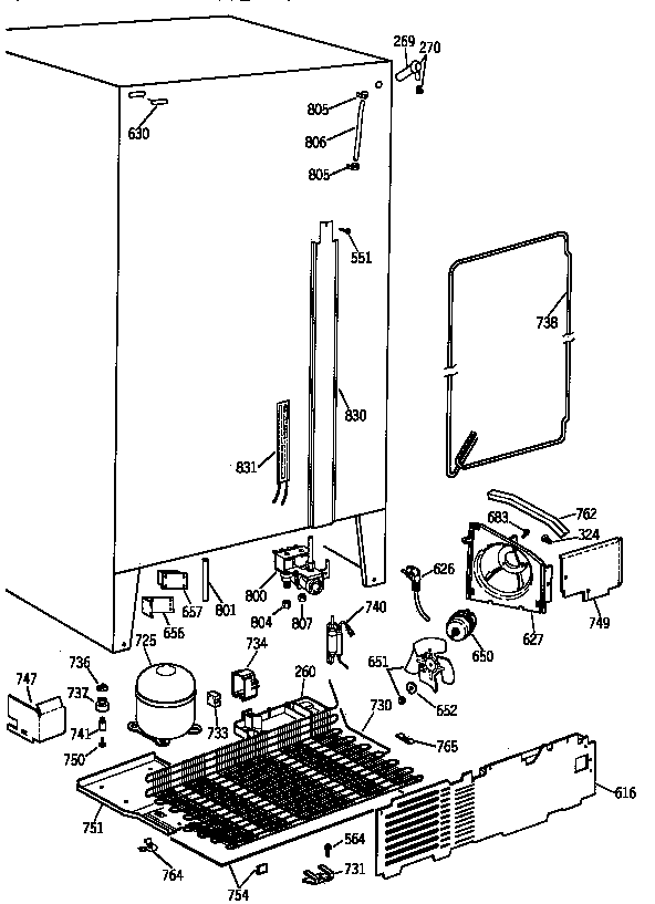 GE TFG22PRXDWW unit parts diagram