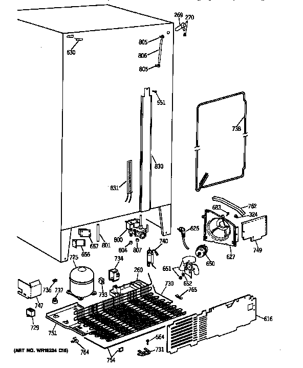 GE TFG25JRYDWW unit parts diagram
