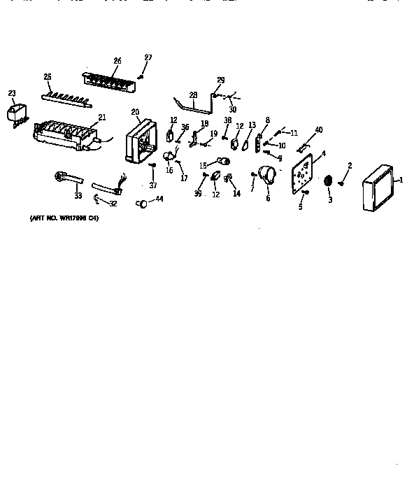 GE TFG25JRYDWW icemaker wr30x0303 diagram