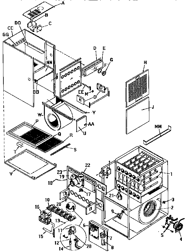 ICP GNJ050M12C1 unit parts diagram