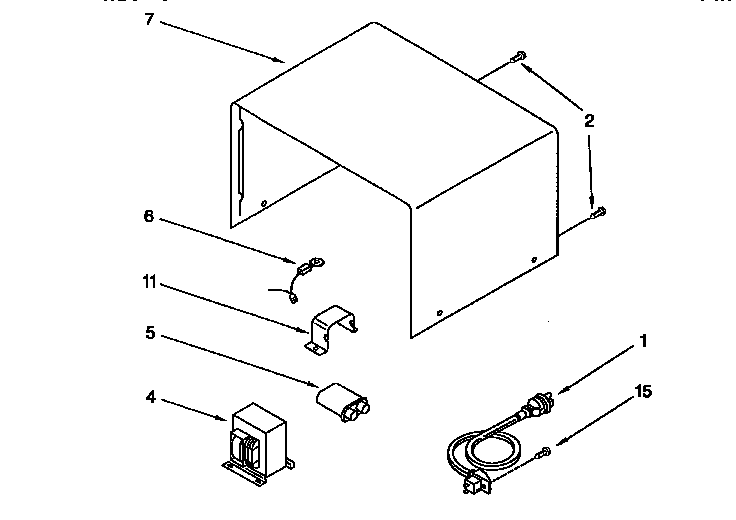 KitchenAid KCMS125EWH0 cabinet diagram