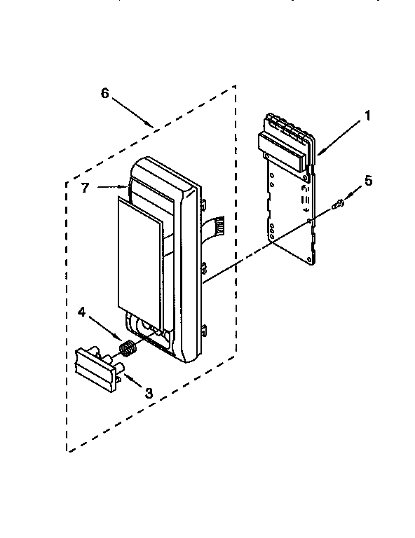 KitchenAid KCMS125EWH0 control panel diagram