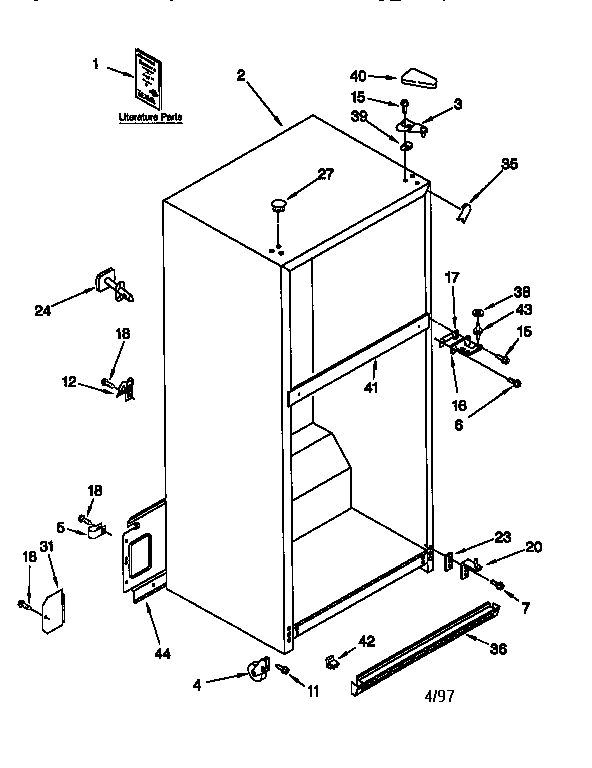 Kenmore 10677067790 cabinet diagram