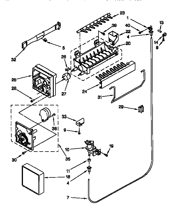 Kenmore 10677067790 icemaker diagram
