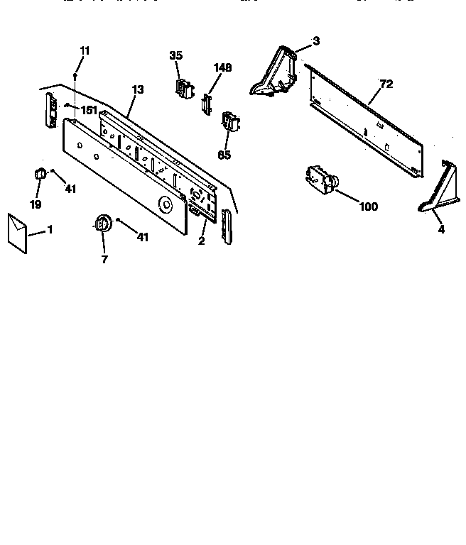 GE DBLR453ET0AA control assembly diagram