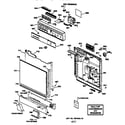 GE GSC720Y03AD escutcheon & door assembly diagram