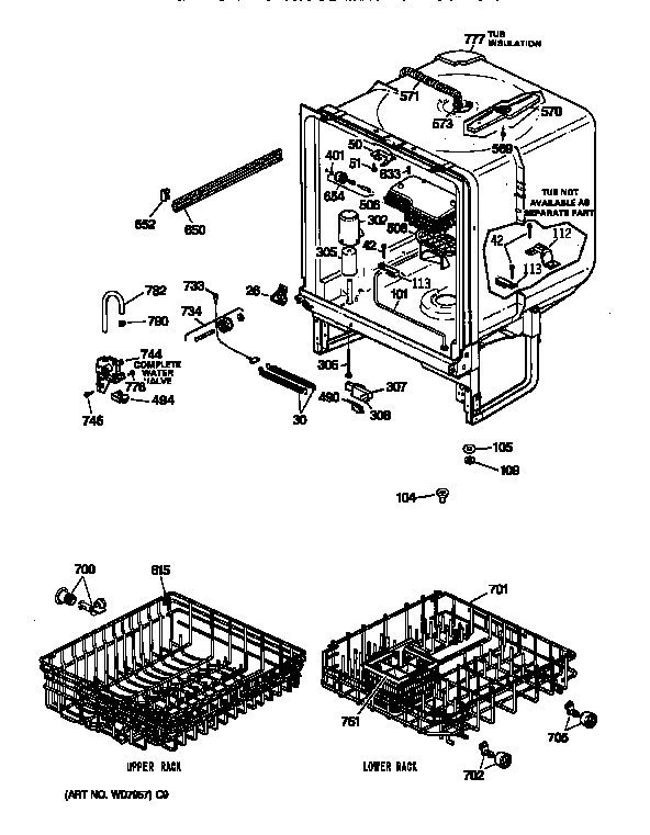 GE GSC720Y03AD body parts diagram