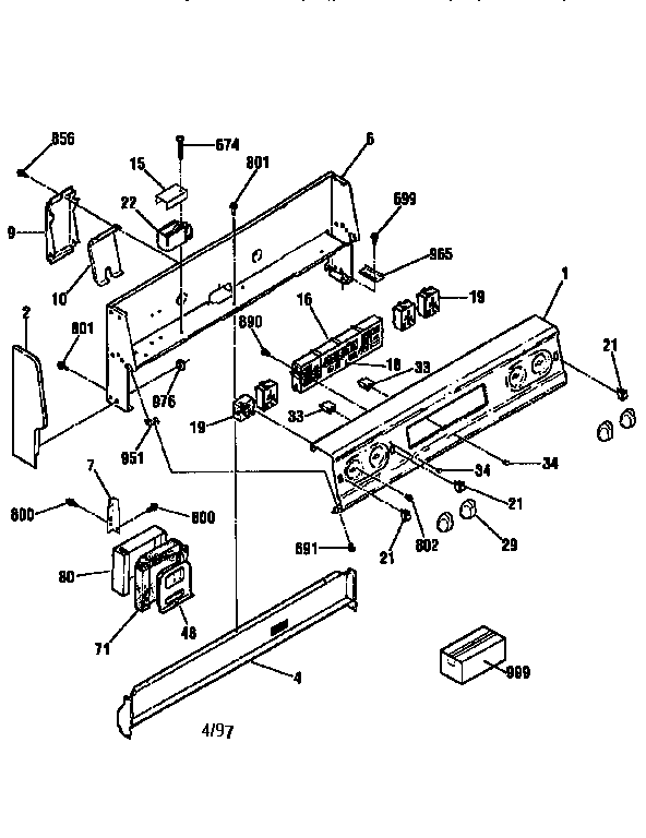 Kenmore 91195965790 backguard section diagram
