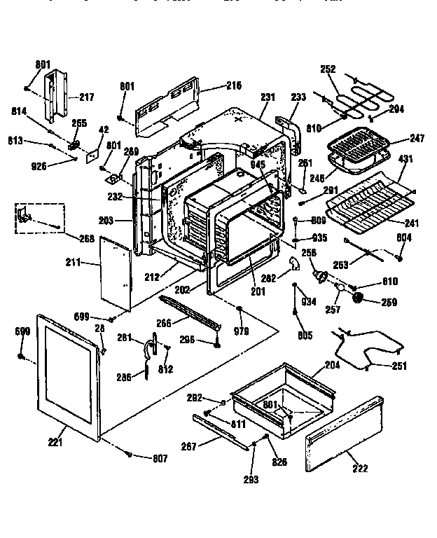 Kenmore 91195965790 body section diagram