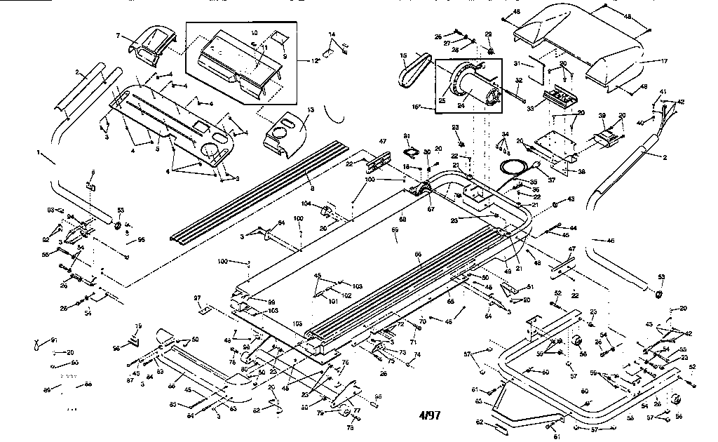 Weslo WLTL91063 unit parts diagram