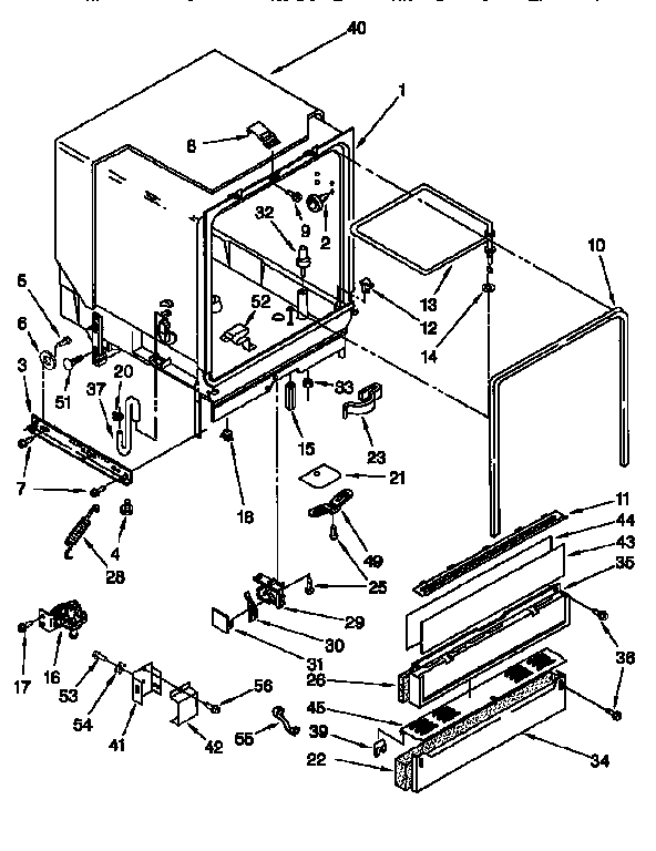 Whirlpool DU935QWDB5 tub assembly diagram