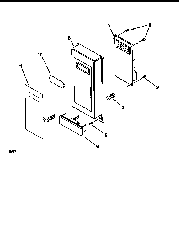 Whirlpool MT8116XEQ1 control panel diagram