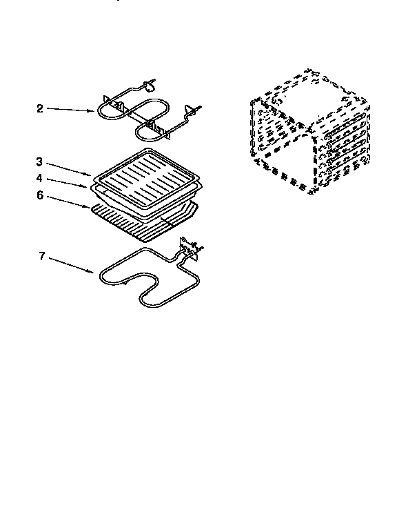 Whirlpool RBS305PDQ4 internal oven diagram