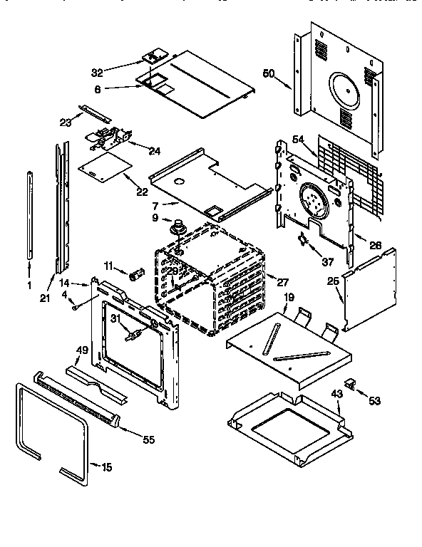 Whirlpool RS676PXEZ0 oven diagram