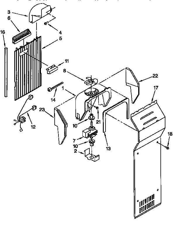 Whirlpool ED20F134RN0 air flow diagram