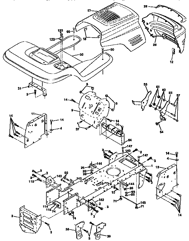 Craftsman 917259021 chassis and enclosures diagram