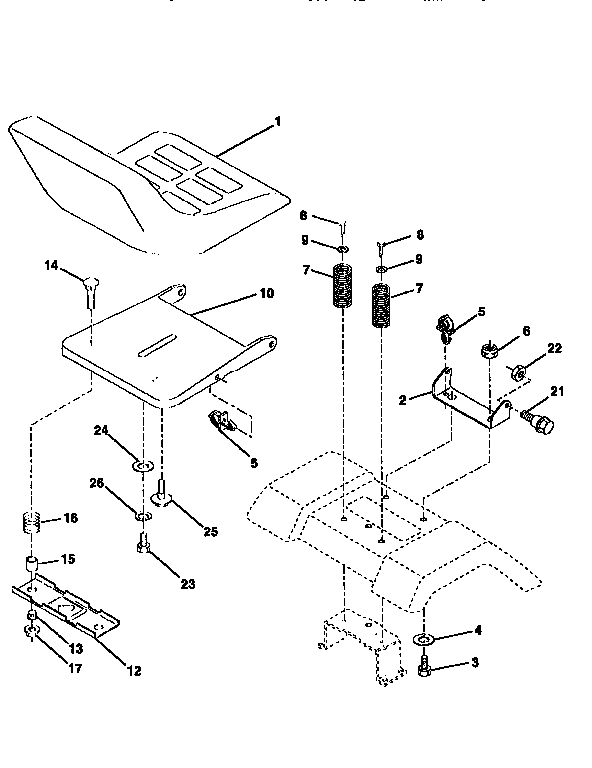 Craftsman 917259021 seat assembly diagram