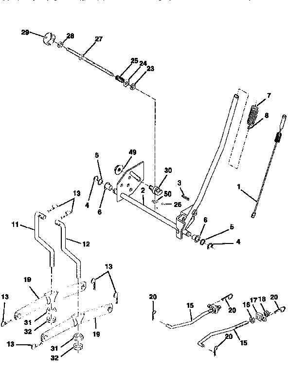 Craftsman 917259021 mower lift diagram