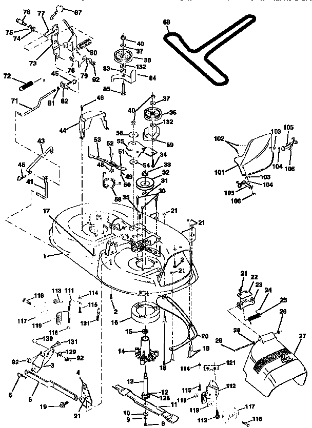 Craftsman 917259021 mower deck diagram