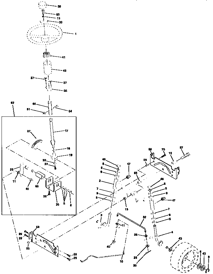 Craftsman 917259170 steering assembly diagram
